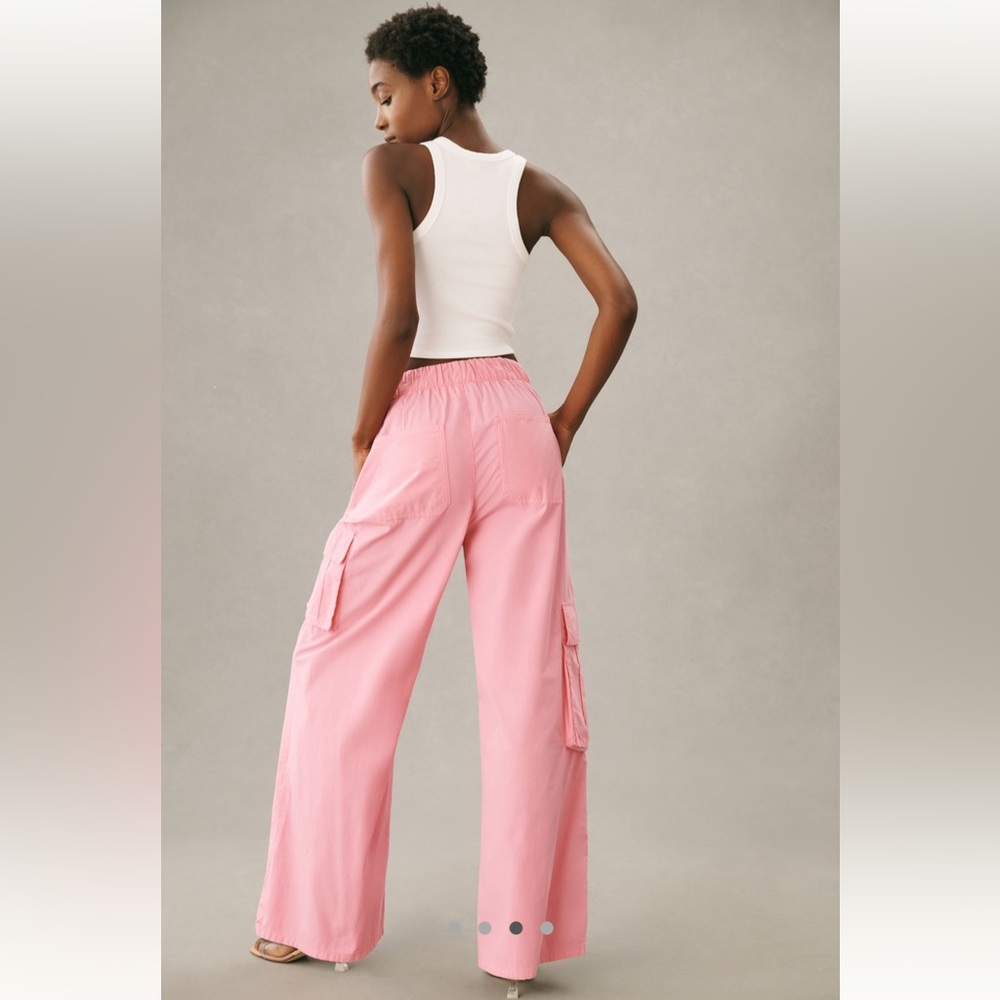 NWT Anthropology Drawstring Wide-Leg Parachute Pants - Picture 3 of 4